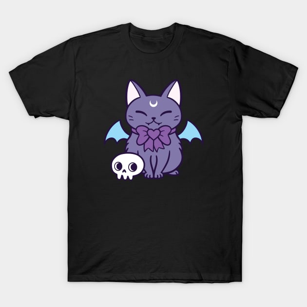 Black Bat Kitten | Nikury T-Shirt by Nikury